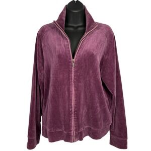 Vintage Gap Stretch Velour Jacket Womens XL Athleisure Soft Track Y2K Comfy Cozy